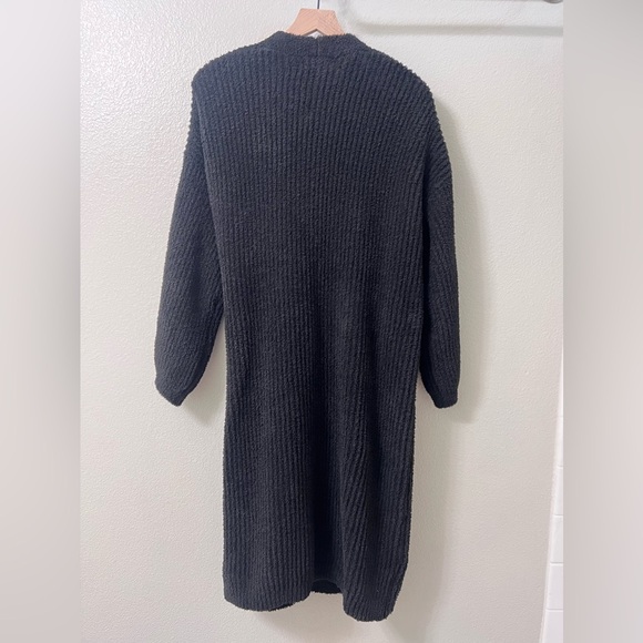 Barefoot Dreams CozyChic® Side Tie Robe Black Large - Picture 7 of 8